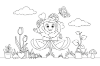 A rose with a ribbon for Valentine's Day – Elegant Rose Flower coloring page