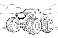 Monster Truck dirt track – Monster Truck Sport Race Series coloring page