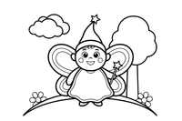 Princesses fairy friend – Princesses in Royal Moments coloring page