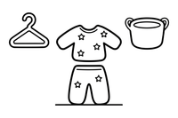 Fluffy pajamas with little stars on them – Clothes & Fashion coloring page