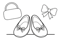 A pair of ballet flats – Elegant Beauty & Accessories coloring page