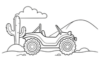 A dune buggy with big knobby wheels – Sport Sport Cars coloring page