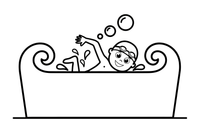A swimmer doing the backstroke – Dynamic Swimming Swimmers coloring page
