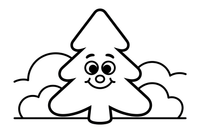 Christmas Tree snow – Christmas Winter Decorations coloring page