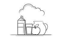 A carton of milk and a full glass beside it – Refreshing Drinks coloring page