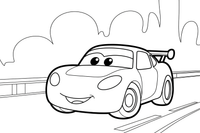 Car racing – Car City Driving Scenes coloring page