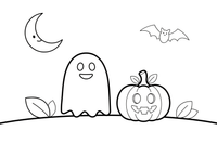 Halloween Monsters – Halloween Autumn Characters coloring page
