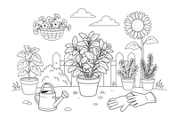 A sage plant with soft oval leaves – Fragrant Herb Garden coloring page