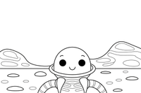 Martian Landscape – Martian Explorers coloring page