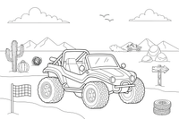 A dune buggy with big knobby wheels – Sport Sport Cars coloring page