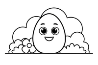 An oval that becomes an egg – Classic Shape Shapes coloring page