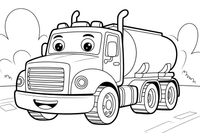 Truck a tanker truck – Truck City Haulers coloring page
