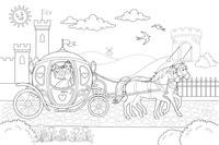 Princesses royal carriage – Princesses in Royal Moments coloring page