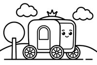 Princesses royal carriage – Princesses in Royal Moments coloring page