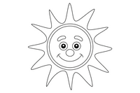 A shy man peeking with a little smile – Feelings coloring page